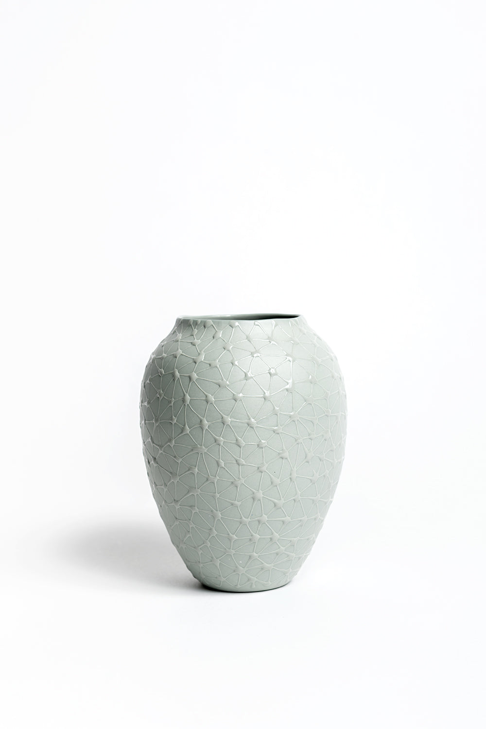 Lootra Hand-Painted Porcelain Vase with Stars Pebble Gray